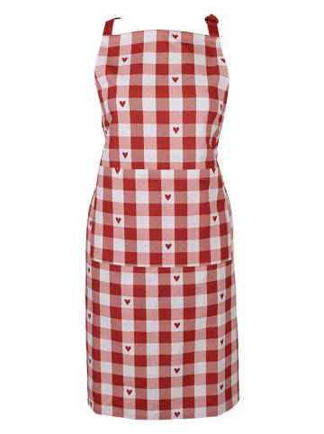 Clayre & Eef Kochschürze in Weiß/ Rot - (L)70 x (B)85 cm