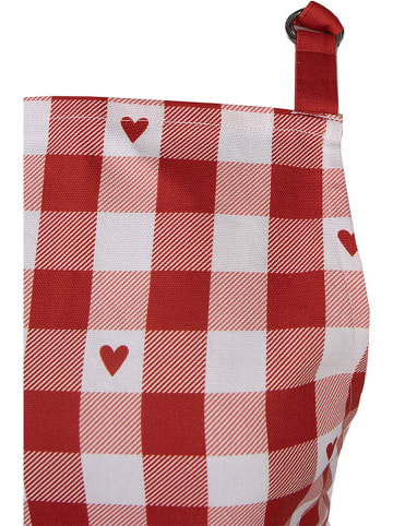 Clayre & Eef Kochschürze in Weiß/ Rot - (L)70 x (B)85 cm