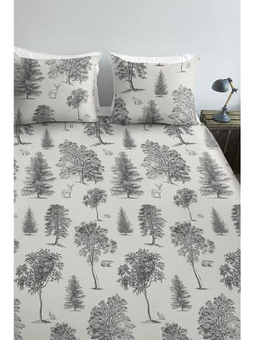 Ambiante Flanellen beddengoedset "Landscape" beige/grijs