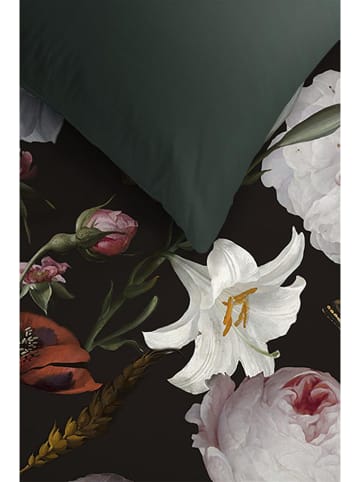 Ambiante Satin-Bettwäsche-Set ''Flowerbomb'' in Grün/ Bunt