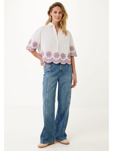 Mexx Bluse in Weiß/ Lila