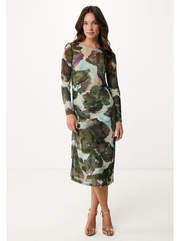 Mexx Kleid in Dunkelgrün/ Hellblau