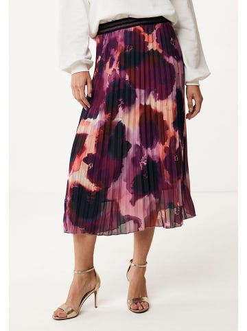 Mexx Plissérok auberginekleurig/lichtroze