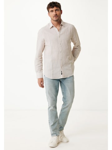 Mexx Hemd "Aiden" in Beige/ Weiß