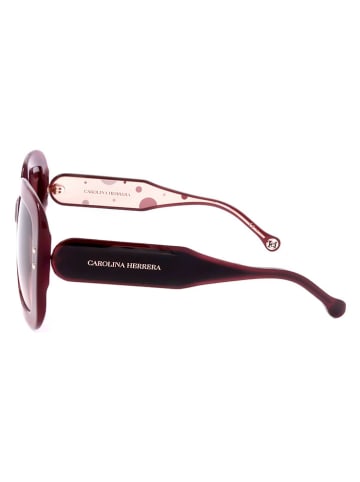 Carolina Herrera Damen-Sonnenbrille in Lila/ Rot