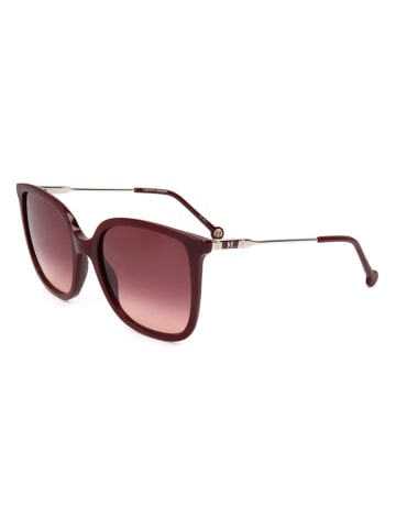 Carolina Herrera Damen-Sonnenbrille in Braun/ Bordeaux/ Silber