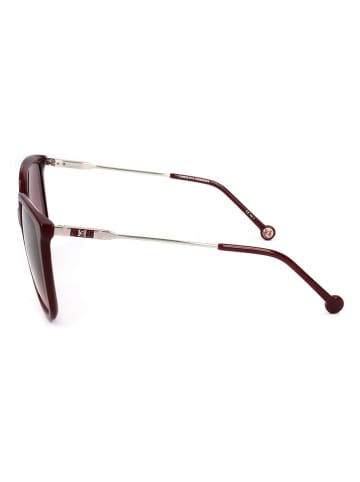 Carolina Herrera Damen-Sonnenbrille in Braun/ Bordeaux/ Silber