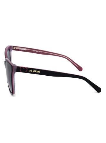 Moschino Damskie okulary przeciwsłoneczne w kolorze czarno-fioletowym