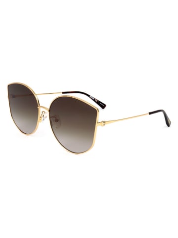 Moschino Damskie okulary przeciwsłoneczne w kolorze złoto-brązowym