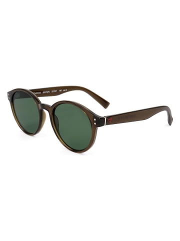 SWEET YEARS Okulary przeciwsłoneczne unisex w kolorze zielono-brązowym