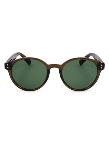SWEET YEARS Okulary przeciwsłoneczne unisex w kolorze zielono-brązowym