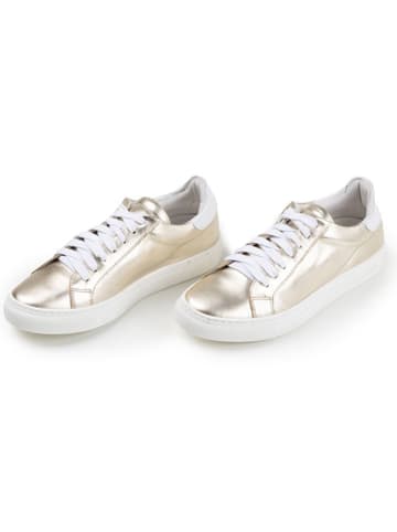 Anna Morellini Leren sneakers "Milella" goudkleurig
