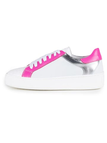 Anna Morellini Skórzane sneakersy "Ginelia" w kolorze białym