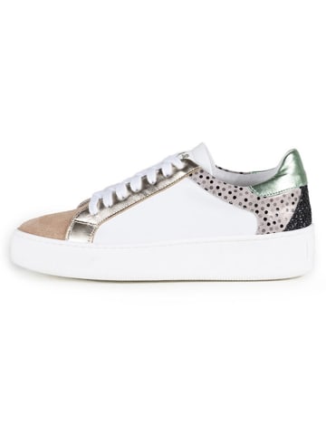 Anna Morellini Leren sneakers "Romilata" wit/beige