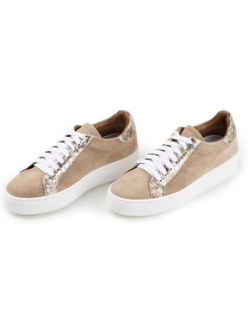 Anna Morellini Leder-Sneakers "Valenza" in Beige