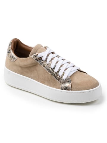 Anna Morellini Leder-Sneakers "Valenza" in Beige