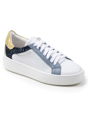 Anna Morellini Skórzane sneakersy "Elisametta" w kolorze białym