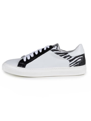 Anna Morellini Skórzane sneakersy "Gemmarina" w kolorze białym
