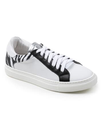 Anna Morellini Skórzane sneakersy "Gemmarina" w kolorze białym
