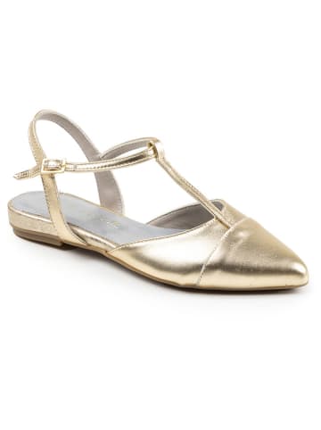 Anna Morellini Leder-Pantoletten "Filenza" in Gold