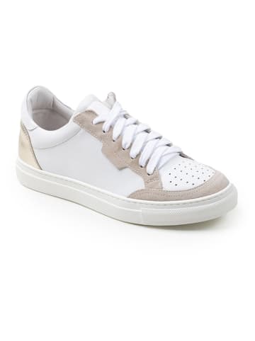 Anna Morellini Skórzane sneakersy "Patria" w kolorze białym