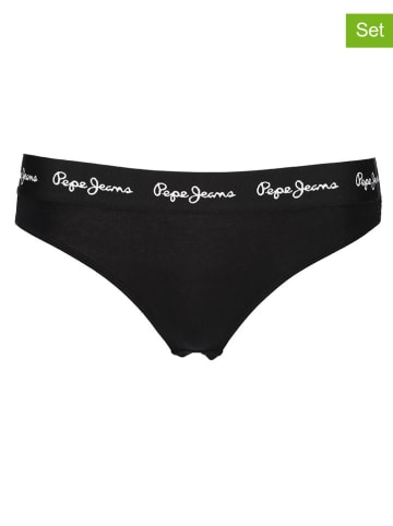 Pepe Jeans Stringi (2 pary) w kolorze białym i czarnym