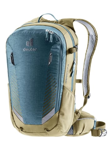 Deuter Fahrradrucksack "Compact EXP 14" in Blau/ Beige - (B)26 x (H)46 x (T)18 cm