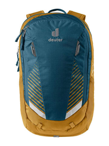 Deuter Plecak rowerowy "Compact 8 JR" w kolorze niebiesko-żółtym - 24 x 40 x 13 cm