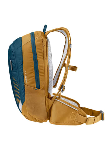 Deuter Plecak rowerowy "Compact 8 JR" w kolorze niebiesko-żółtym - 24 x 40 x 13 cm