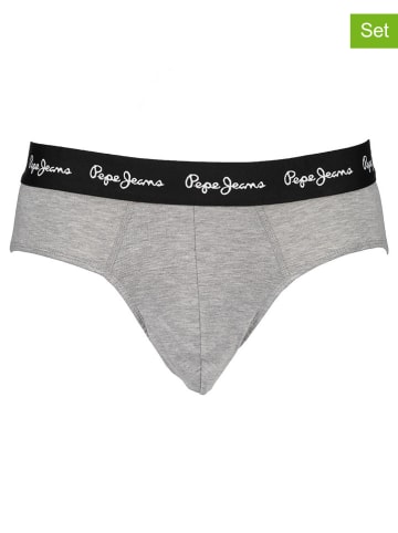 Pepe Jeans Slipy (3 pary) w kolorze czarnym, białym i szarym