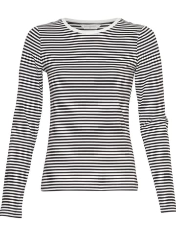MOSS COPENHAGEN Longsleeve donkerblauw/wit