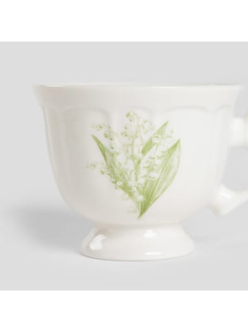 Homla Tasse ''Conwallie'' in Weiß/ Grün - 200 ml