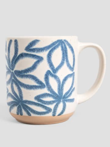 Homla Jumbotasse ''Cores'' in Creme/ Blau - 450 ml