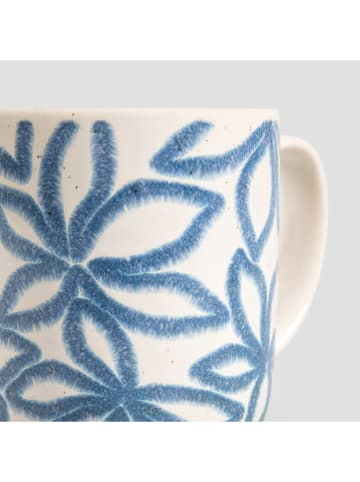 Homla Jumbotasse ''Cores'' in Creme/ Blau - 450 ml