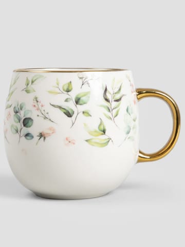 Homla Kubek jumbo "Tores" w kolorze złoto-biało-zielonym - 500 ml
