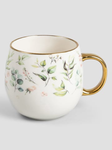 Homla Jumbotasse ''Tores'' in Weiß/ Grün/ Gold - 500 ml
