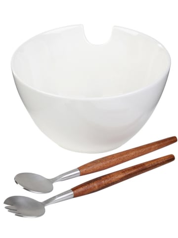 Homla 3-częściowy zestaw "Mooka" w kolorze białym - Ø 24 cm