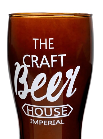 Homla 2er-Set: Biergläser ''Claubee'' in Braun - 500 ml
