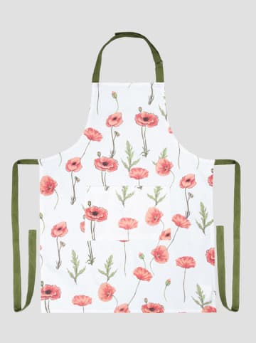 Homla Kochschürze ''Meadow Flowers'' in Weiß/ Rot/ Grün - (L)80 x (B)60 cm