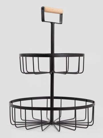 Homla Etagere ''Gecko'' in Schwarz - (H)40,5 x Ø 30 cm