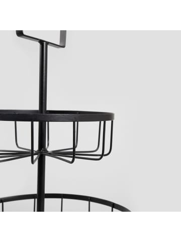 Homla Etagere ''Gecko'' in Schwarz - (H)40,5 x Ø 30 cm