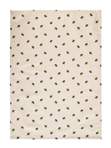 Homla 2er-Set: Geschirrtücher ''Veggie'' in Beige - (L)65 x (B)45 cm