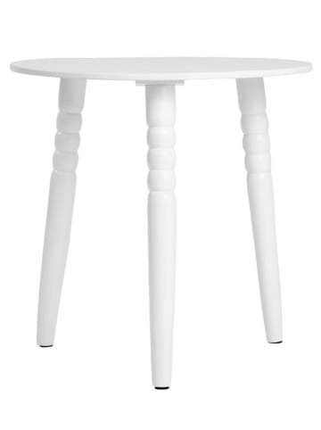 Homla Beistelltisch ''Cast'' in Weiß - (H)50 x Ø 50 cm