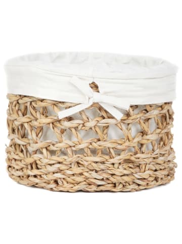 Homla Koszyk "Hinai" w kolorze beżowo-białym - wys. 20 x Ø 13 cm