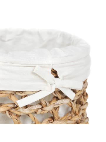Homla Opbergmand "Hinai" beige/wit - (H)20 x Ø 13 cm