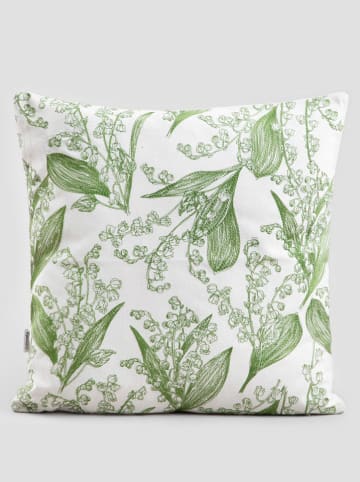 Homla Kissenhülle in Weiß/ Grün - (L)45 x (B)45 cm