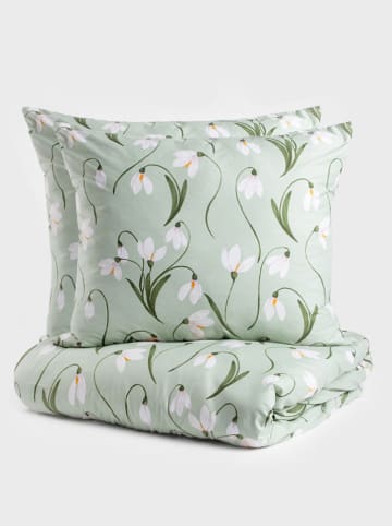 Homla Bettwäsche-Set ''Thana'' in Grün - (L)160 x (B)200 cm