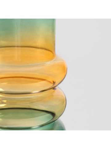 Homla Vase ''Circle'' in Gelb/ Türkis - (H)26 x Ø 11 cm