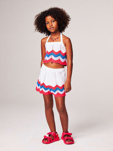 Benetton Top wit/meerkleurig