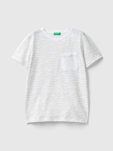 Benetton Shirt in Weiß/ Bunt